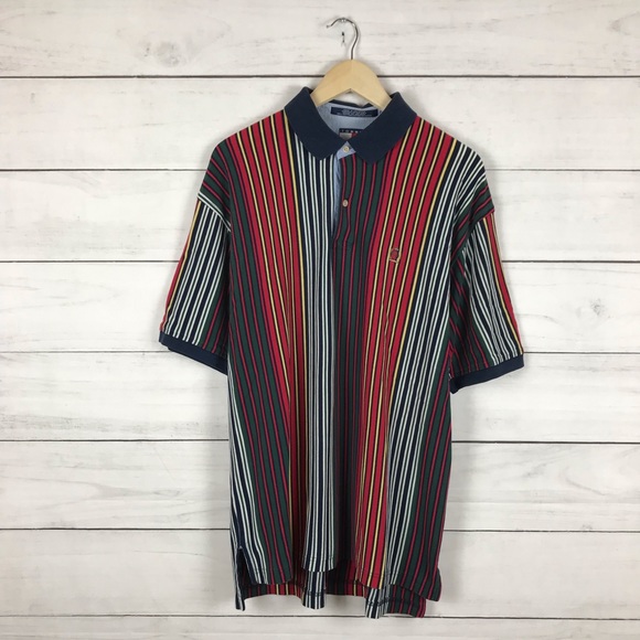 Vintage 1990s Tommy Hilfiger Striped Polo